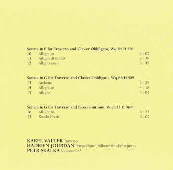 CD Carl Philipp Emanuel Bach: Sonatas For Traverso And Clavier