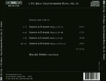 CD Carl Philipp Emanuel Bach: Sonatas From 1740–44