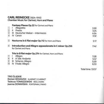 CD Carl Reinecke: Chamber Music For Clarinet, Horn And Piano