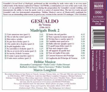 CD Carlo Gesualdo: Madrigals Book 2