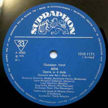 3LP/Caja Orchestra Del Teatro Alla Scala: Aida (Opera In 4 Acts, Historical Recording) (3xLP + BOX + BOOKLET)