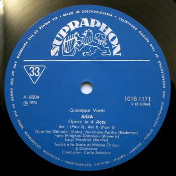 3LP/Caja Orchestra Del Teatro Alla Scala: Aida (Opera In 4 Acts, Historical Recording) (3xLP + BOX + BOOKLET)