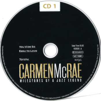 CD/Caja Carmen McRae: Milestones Of A Jazz Legend