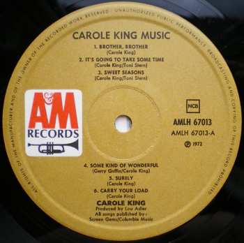 LP Carole King: Carole King Music