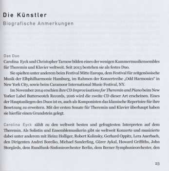 CD Carolina Eyck: Theremin Sonatas