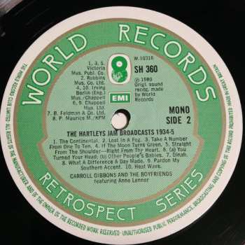 LP Carroll Gibbons & His Boy Friends: "On The Air" For Hartleys Jam (1934-1935)