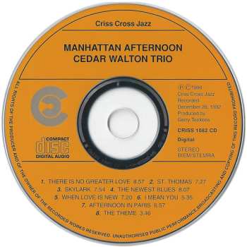 CD Cedar Walton Trio: Manhattan Afternoon