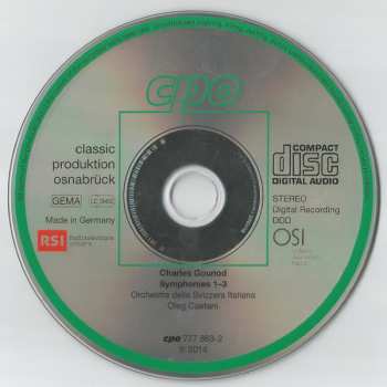 CD Charles Gounod: Symphonies 1-3