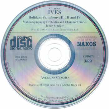 CD Charles Ives: Holidays Symphony:  II, III And IV
