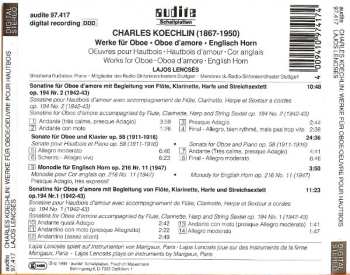 CD Radio-Sinfonieorchester Stuttgart: Œuvres Pour Hautbois, Hautbois D'Amour, Cor Anglais = Werke Für Oboe, Oboe d'Amore, Englisch Horn