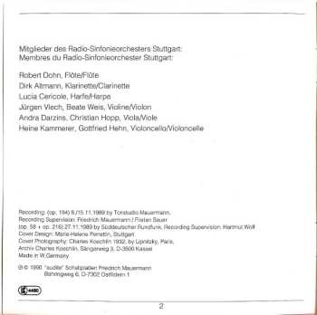 CD Radio-Sinfonieorchester Stuttgart: Œuvres Pour Hautbois, Hautbois D'Amour, Cor Anglais = Werke Für Oboe, Oboe d'Amore, Englisch Horn