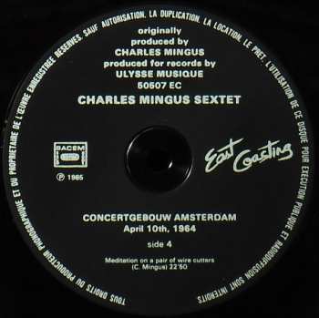 CD Charles Mingus Sextet: East Coasting +2