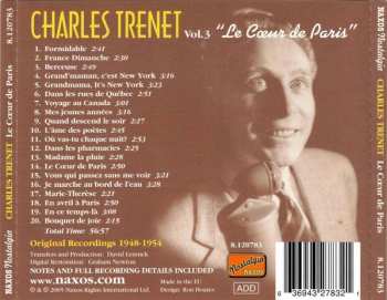 CD Charles Trenet: Le Cœur de Paris. Original 1948-1954 Recordings. Vol. 3