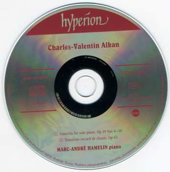 CD Charles-Valentin Alkan: Concerto For Solo Piano / Troisième Recueil De Chants