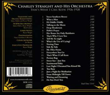 CD Charley Straight And His Orchestra: That's What I Call Keen' (1926-1928)