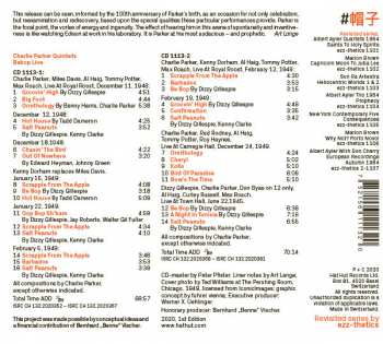 2CD Charlie Parker: Bebop Live