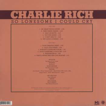 LP Charlie Rich: So Lonesome I Could Cry