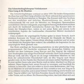 CD Takako Nishizaki: The Butterfly Lovers / Parting Of The Newly Wedded / Love In Spring / Street Musician