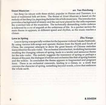 CD Takako Nishizaki: The Butterfly Lovers / Parting Of The Newly Wedded / Love In Spring / Street Musician