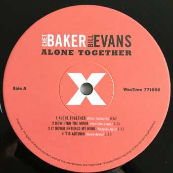 LP Chet Baker: Alone Together LTD