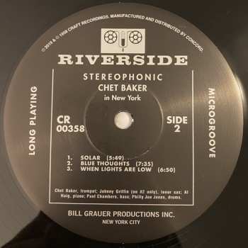 LP Chet Baker: In New York