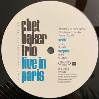 3LP Chet Baker Trio: Live In Paris: The Radio France Recordings 1983-1984 DLX | LTD | NUM