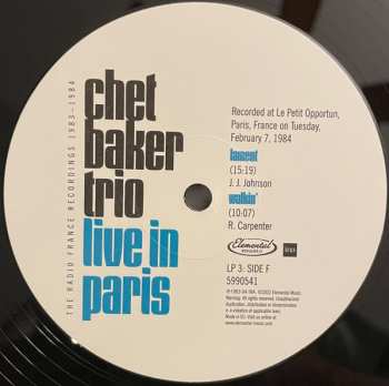 3LP Chet Baker Trio: Live In Paris: The Radio France Recordings 1983-1984 DLX | LTD | NUM