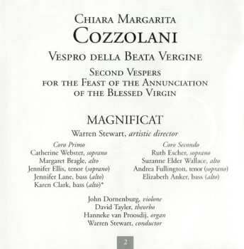 3CD Chiara Margarita Cozzolani: Vespro Della Beata Vergine