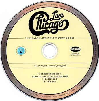 4CD/DVD/Caja Chicago: Live VI Decades Live (This Is What We Do)