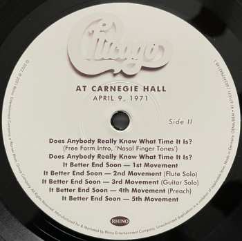 3LP/Caja Chicago: At Carnegie Hall - April 9, 1971 LTD