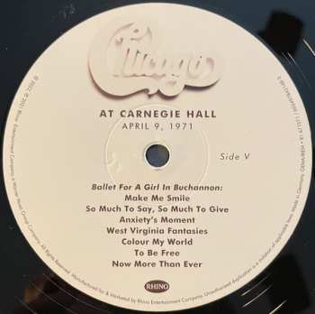 3LP/Caja Chicago: At Carnegie Hall - April 9, 1971 LTD