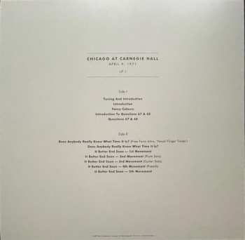 3LP/Caja Chicago: At Carnegie Hall - April 9, 1971 LTD