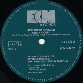 CD Chick Corea: Return To Forever