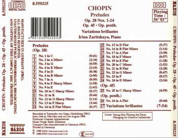 CD Frédéric Chopin: Preludes / Variations Brilliantes