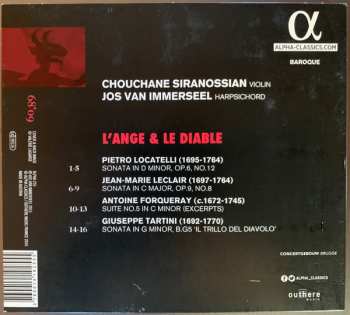 CD Jos van Immerseel: L'ange & le diable - Locatelli - Leclair -Tartini - Forqueray