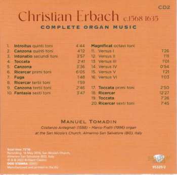 9CD/Caja Manuel Tomadin: Complete Organ Music