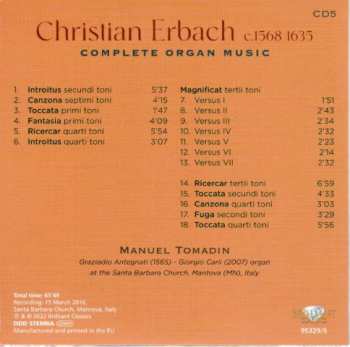 9CD/Caja Manuel Tomadin: Complete Organ Music