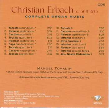 9CD/Caja Manuel Tomadin: Complete Organ Music