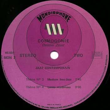 LP Christian Zÿsset: Cosmogonie