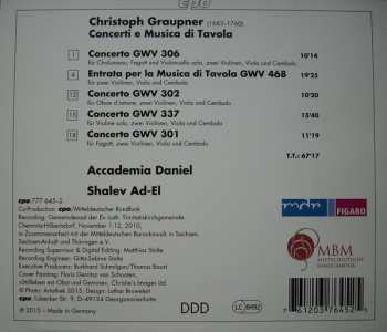 CD Christoph Graupner: Concerti E Musica Di Tavola