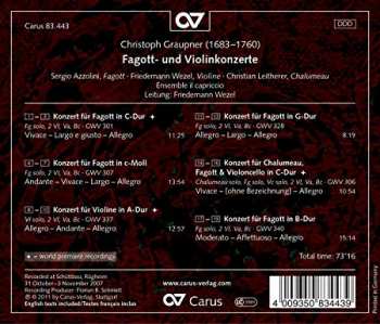 CD Sergio Azzolini: Fagott- Und Violinkonzerte