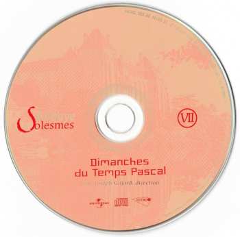 CD Chœur Des Moines De L'Abbaye Saint-Pierre De Solesmes: Dimanches Du Temps Pascal