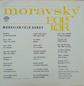 LP Cimbálová Muzika Hynka Bíma: Moravský Folklór = Moravian Folk Songs