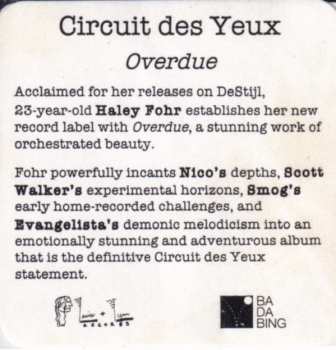 CD Circuit Des Yeux: Overdue