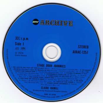 CD Claire Hamill: Stage Door Johnnies LTD