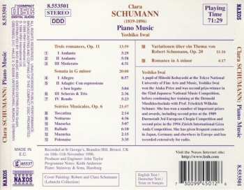 CD Clara Schumann: Piano Music
