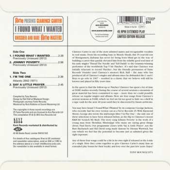 SP Clarence Carter: I Found What I Wanted (Unissued And Rare Fame Masters)