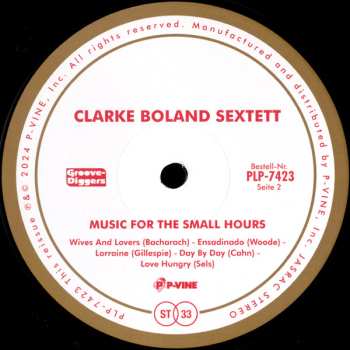 LP The Kenny Clarke - Francy Boland Sextet: Music For The Small Hours LTD