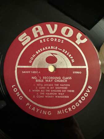 LP Class No. 1 Of The United Singing Convention Bibleway Church: No. 1 Recording Class Bible Way Church