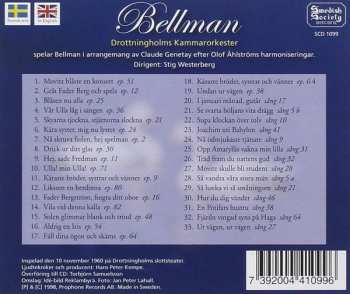 CD Carl Michael Bellman: Spelar Vila Vid Denna Källa, Ulla Min Ulla, Fjäriln Vingad Syns På Haga, Joachim Uti Babylon M.fl.